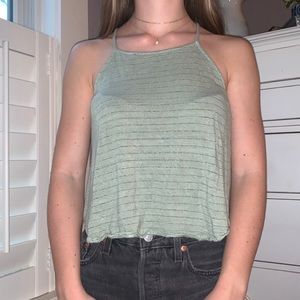 Green halter top